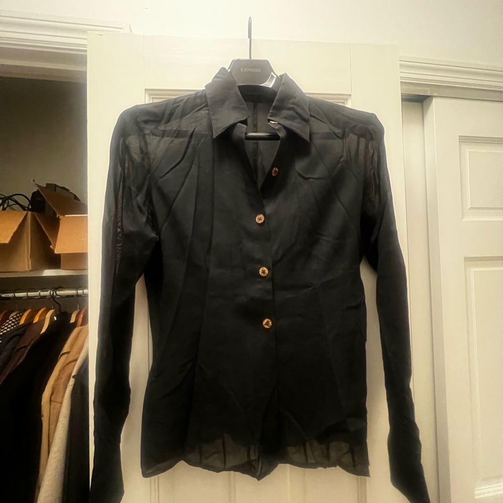 Jenni Kayne Black Sheer Blouse
